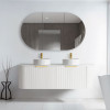 900mm white wall hung bathroom vanity