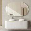 1500mm Double sink matt white bathroom vanity