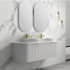 1500mm Double sink matt white bathroom vanity