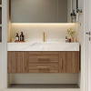 Walnut Wall Mounted Bathroom Vanity Cabinet