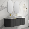 1500mm Double Sink Matt Black Bathroom Vanity